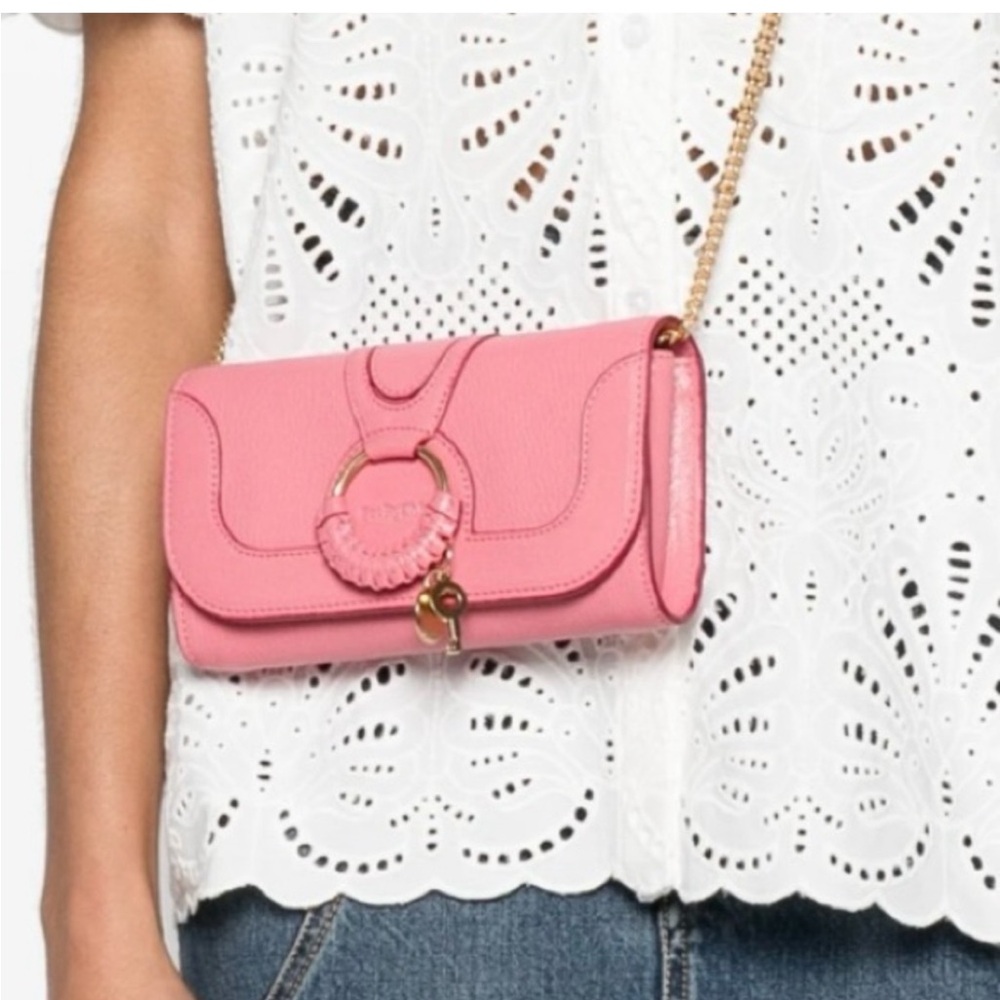 See by Chloé Hana Continental Leather Purse in Pushy Pink